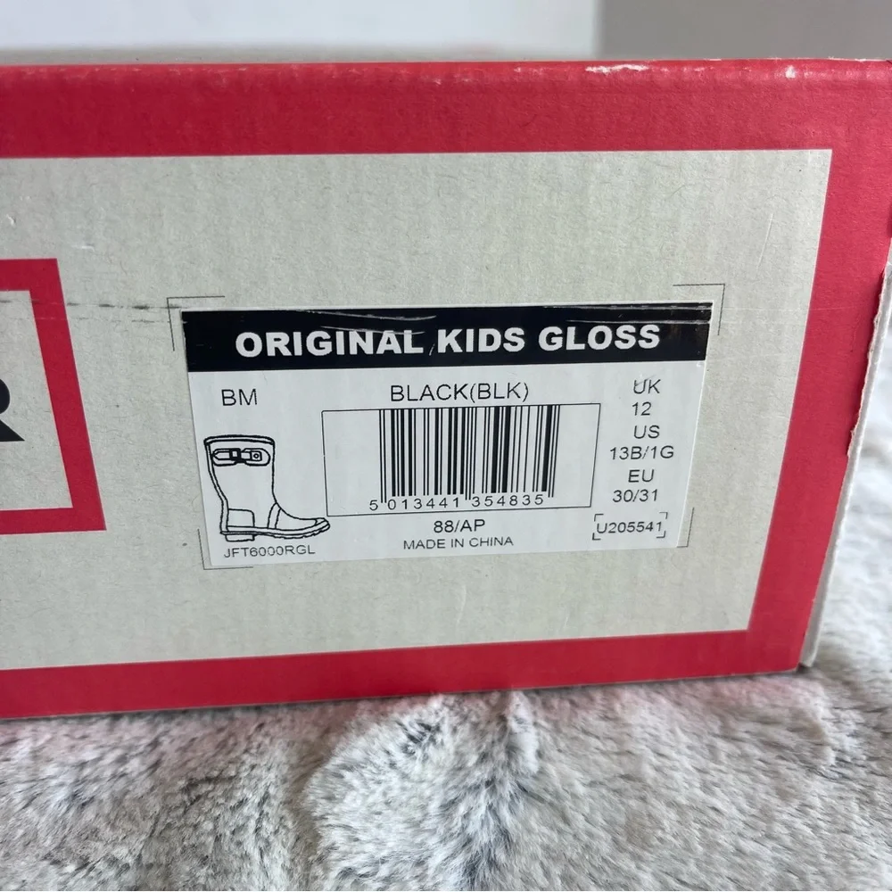 Hunter Glossy Black Boots Little Girl Size 13B - Picture 13 of 13